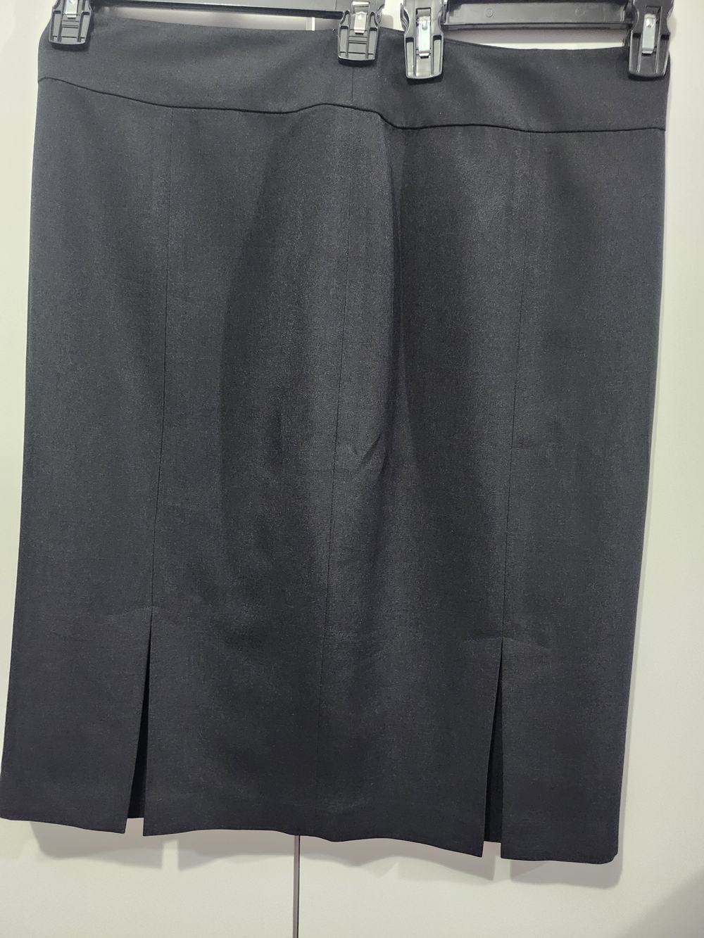 Evan Picone Black Pencil Skirt with Front Slits